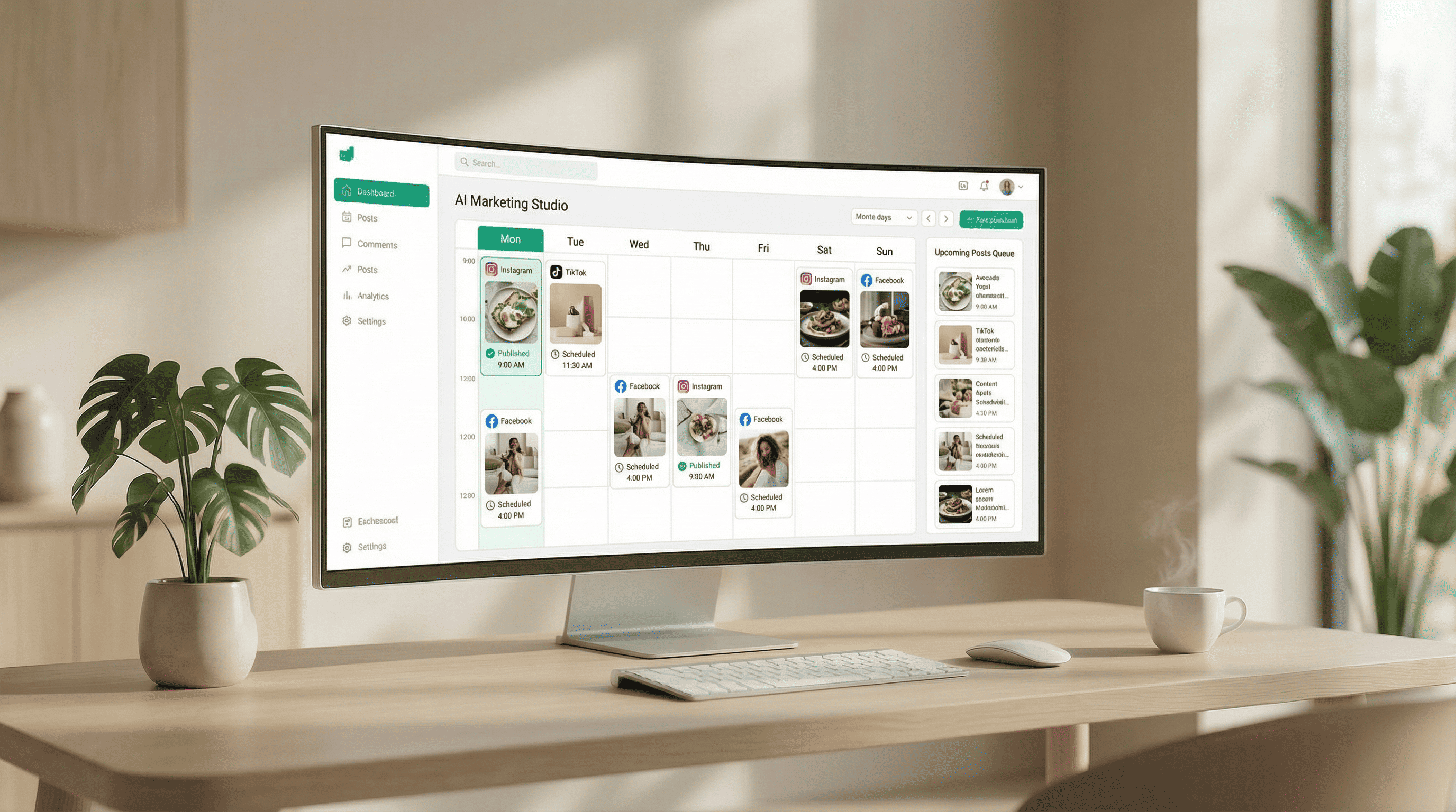 Social Media Post Generator — weekly content calendar across platforms